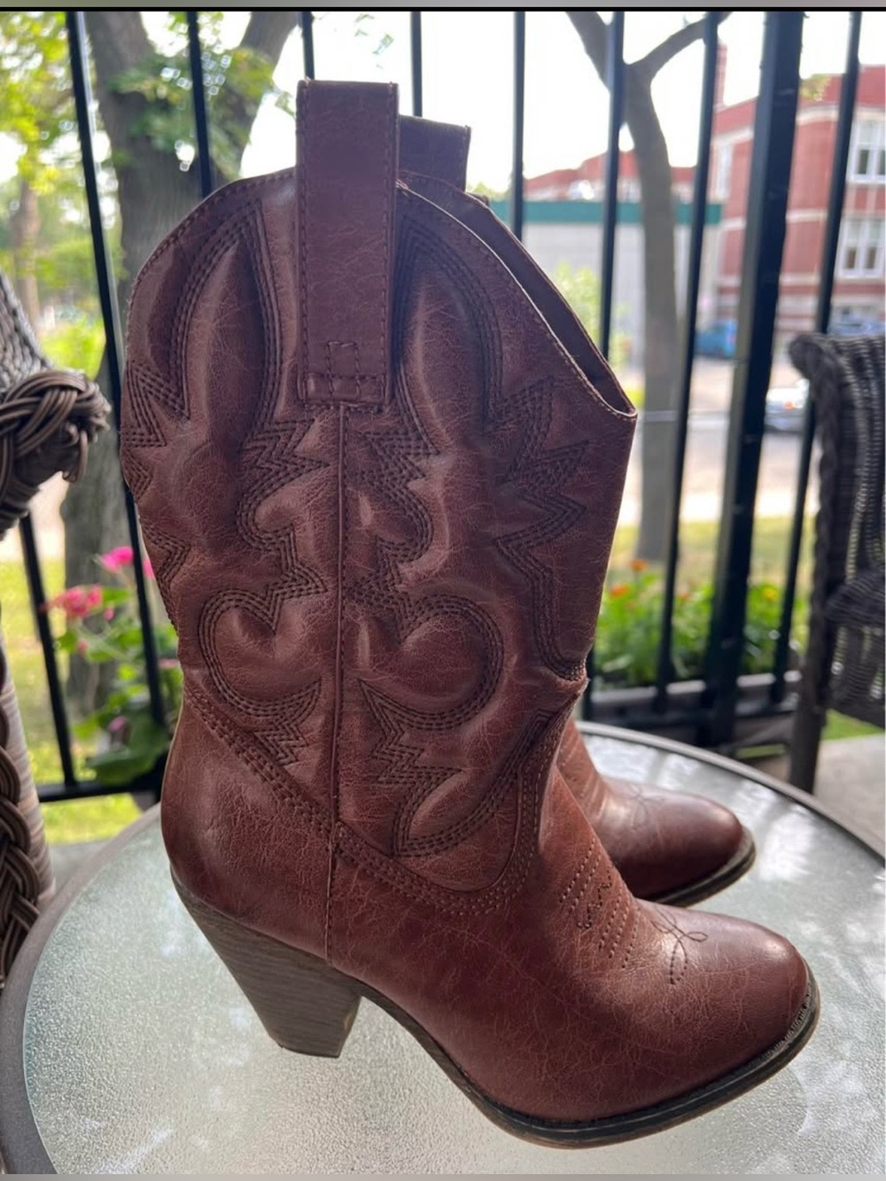 Call It Spring Brown Western Cowboy Boots Women’s Size 6